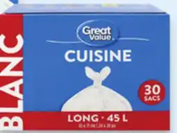 Walmart Great Value white kitchen bags offer