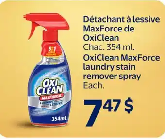 Walmart OxiClean MaxForce laundry stain remover spray offer