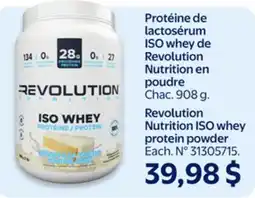 Walmart Revolution Nutrition ISO whey protein powder offer