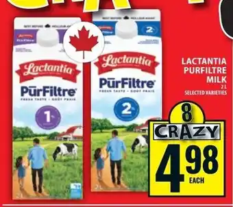Food Basics Lactantia purfiltre milk offer
