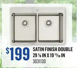 Canac Bowl Kitchen Sink Stainless steel satin finish offer