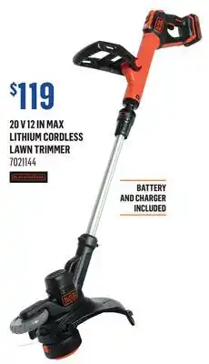 Canac 20 V 12 in Max Lithium Cordless Lawn Trimmer offer
