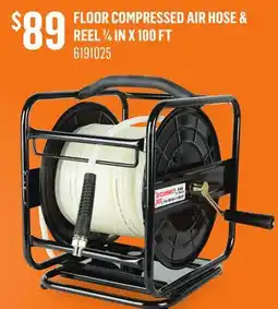 Canac Floor Compressed Air Hose & Reel 1/4 in x 100 ft offer