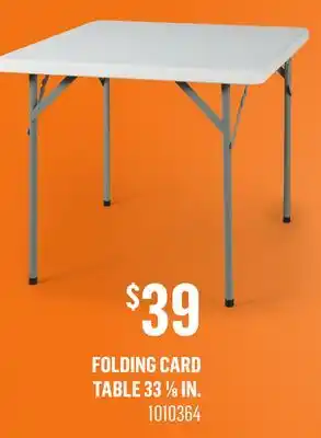 Canac Folding Card Table 331/8in offer