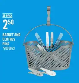 Canac Basket and Clothes Pins offer