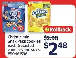 Walmart Christie mini Snak Paks cookies offer