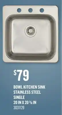 Canac Bowl Kitchen Sink Stainless steel offer