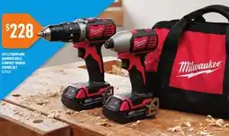 Canac 18 V Lithium-Ion Hammer Drill & Impact Driver Combo Set offer