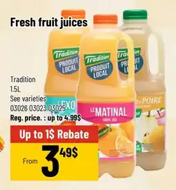 Mayrand Tradition Fresh Fruit Juices offer