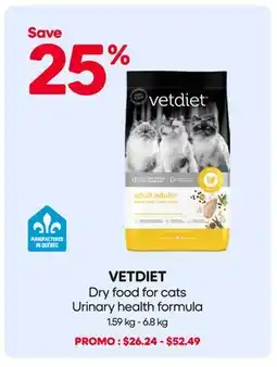 Mondou VETDIET Dry food for cats Urinary health formula offer