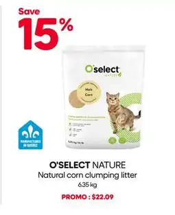 Mondou O'SELECT NATURE Natural corn clumping litter offer