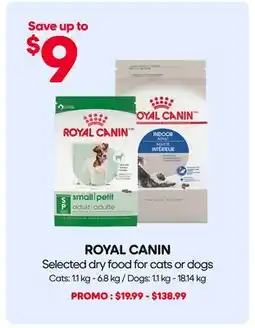 Mondou ROYAL CANIN Selected dry food for cats or dogs offer