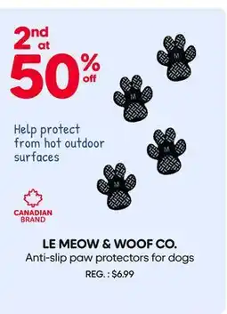 Mondou LE MEOW & WOOF CO. Anti-slip paw protectors for dogs offer