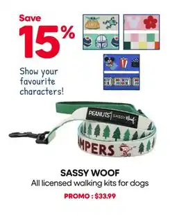Mondou SASSY WOOF All licensed walking kits for dogs offer