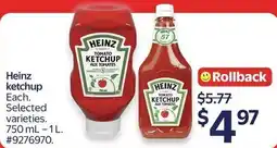 Walmart Heinz ketchup offer