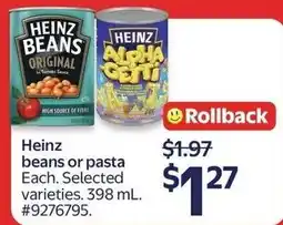 Walmart Heinz beans or pasta offer