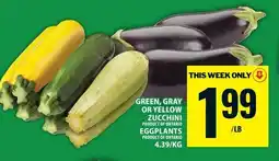 Food Basics Green, gray or yellow zucchini offer