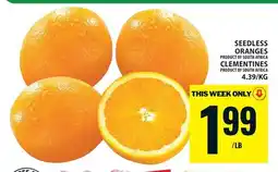 Food Basics Seedless oranges offer