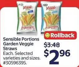 Walmart Sensible Portions Garden Veggie Straws offer