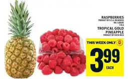 Food Basics Raspberries tropical gold pineapple offer