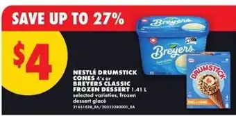 Nestlé drumstick cones or breyers classic frozen dessert