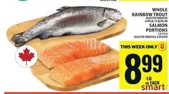Food Basics Whole rainbow trout salmon portions offer