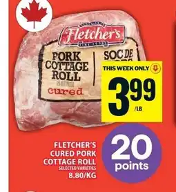 Food Basics Fletcher's cured pork cottage roll offer