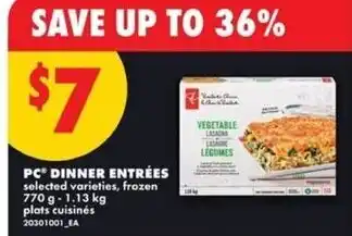 No Frills Pc dinner entrées offer