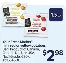 Walmart Your Fresh Market mini red or yellow potatoes offer