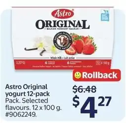 Walmart Astro Original yogurt offer