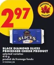 No Frills Black diamond slices processed cheese product offer