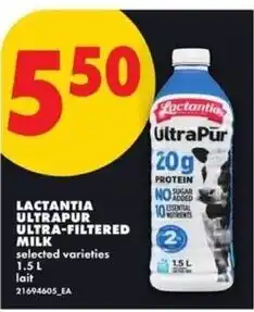 No Frills Lactantia ultrapur ultra-filtered milk offer