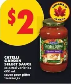 No Frills Catelli garden select sauce offer