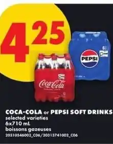 No Frills Coca-cola or pepsi soft drinks offer
