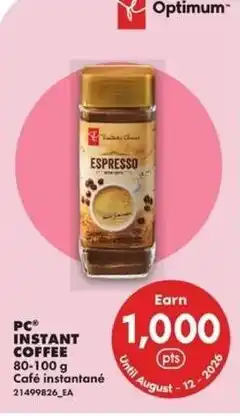 No Frills Pc espresso instant coffee offer