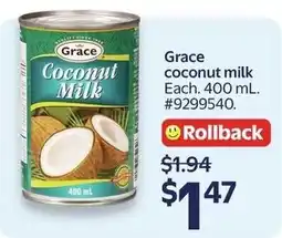 Walmart Grace coconut milk offer