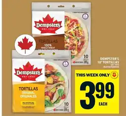 Food Basics Dempster's 10" tortillas offer