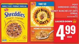 Food Basics Post shreddies cereal honey bunches of oats cereal offer