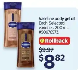 Walmart Vaseline body gel oil offer