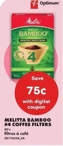 No Frills Melitta bamboo #4 coffee filters offer