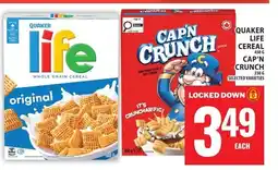 Food Basics Quaker life cereal capn crunch offer