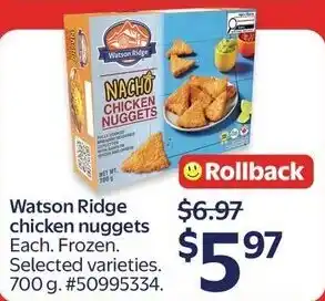 Walmart Watson Ridge chicken nuggets offer