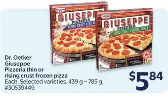 Walmart Dr. Oetker Giuseppe Pizzeria thin or rising crust frozen pizza offer