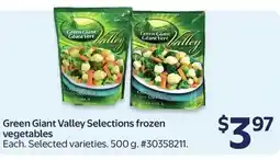 Walmart Green Giant Valley Selections frozen vegetables offer