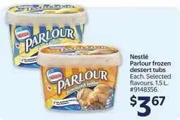 Walmart Nestlé Parlour frozen dessert tubs offer