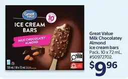 Walmart Great Value Milk Chocolatey Almond ice cream bars offer