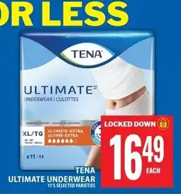 Food Basics Tena ultimate underwear offer