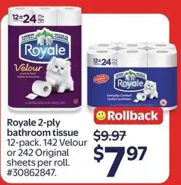 Walmart Royale 2-ply bathroom tissue offer