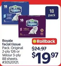 Walmart Royale facial tissue offer