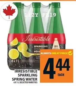 Food Basics Irresistible sparkling spring water offer
